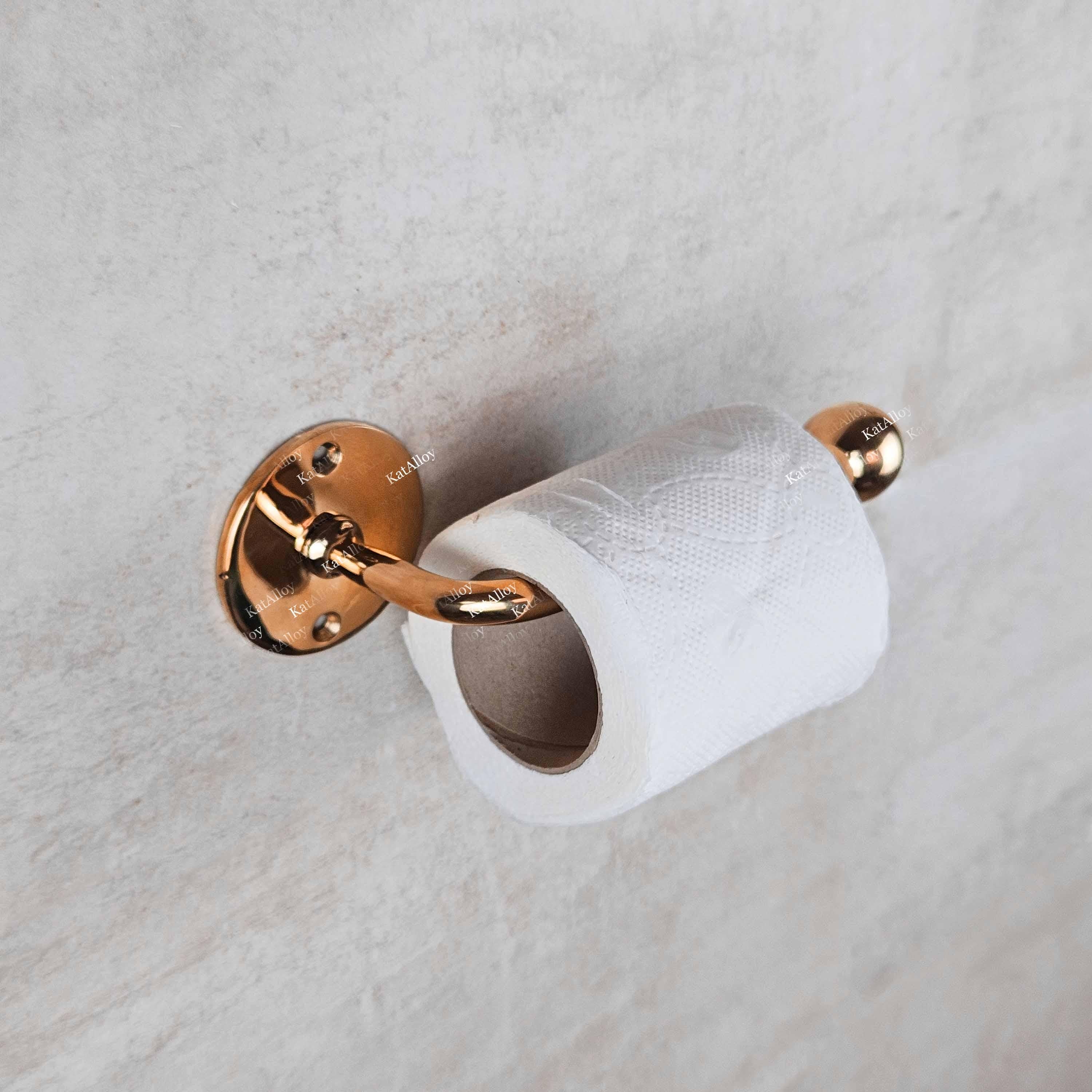 Unlacquered Brass Toilet Paper Holder, Copper Coated
