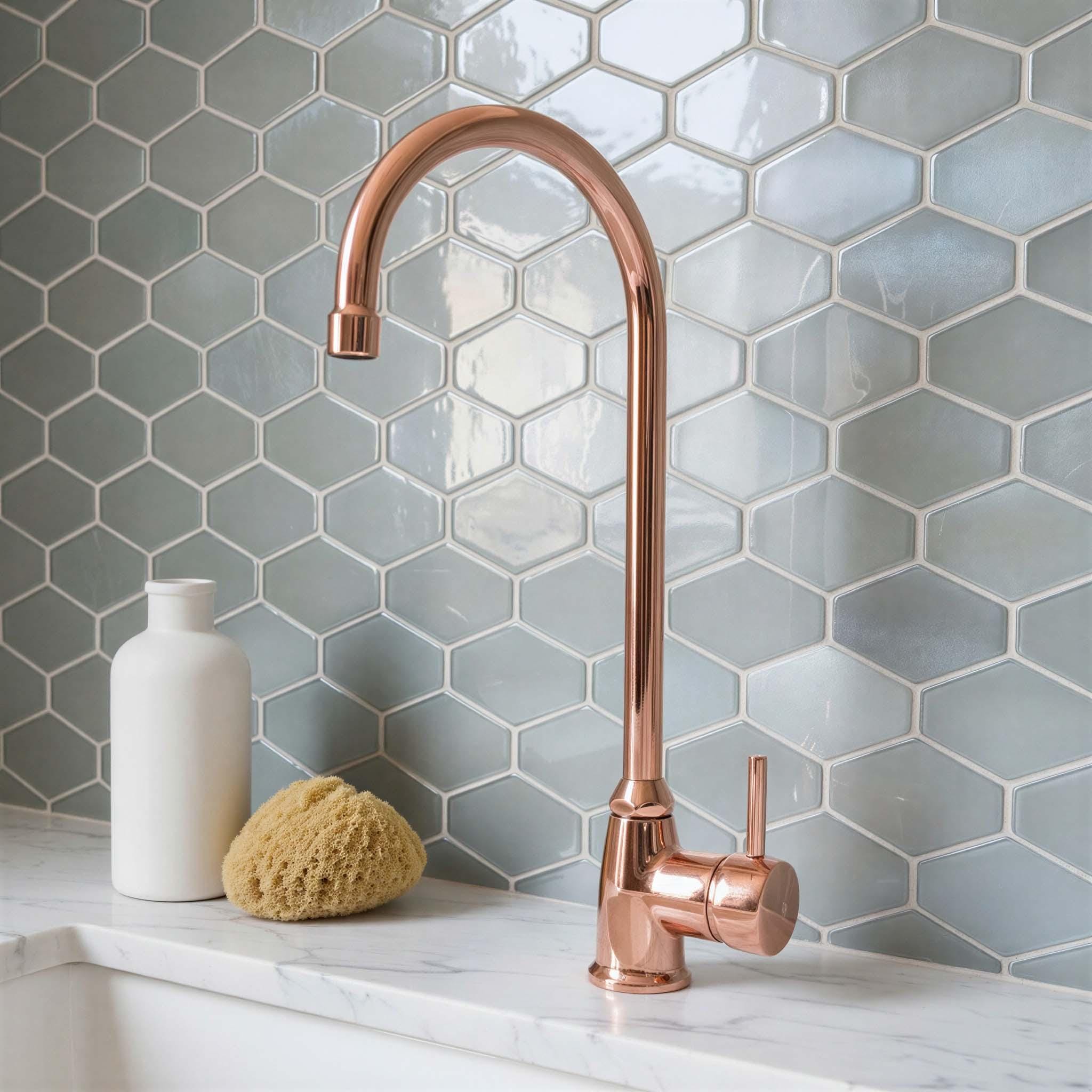 Copper Kitchen Faucet: Single Handle Solid Mixer