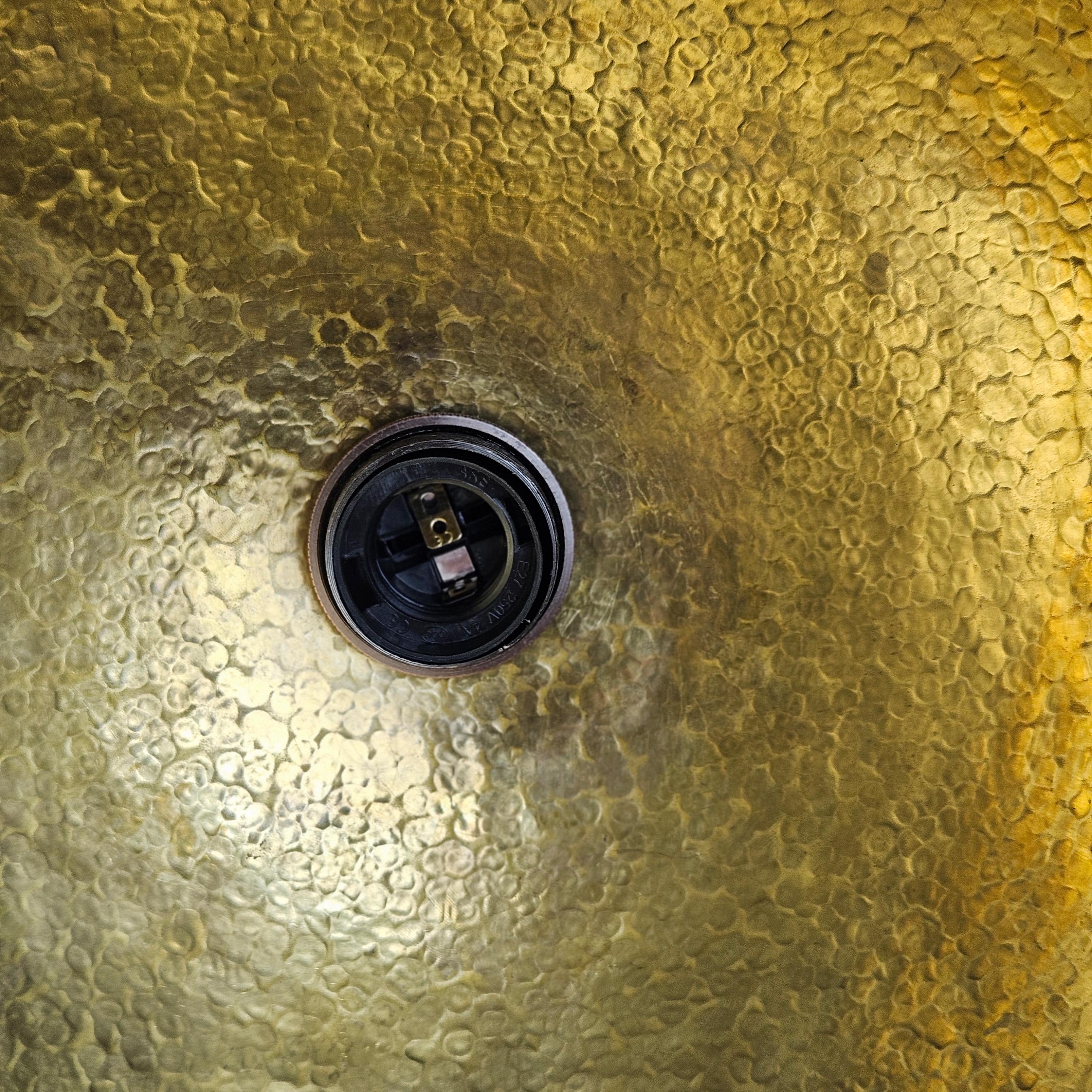 Handmade Brass Pendant Light, Large Bronze Brass Island Lighting, Hammered Kitchen Light Fixture