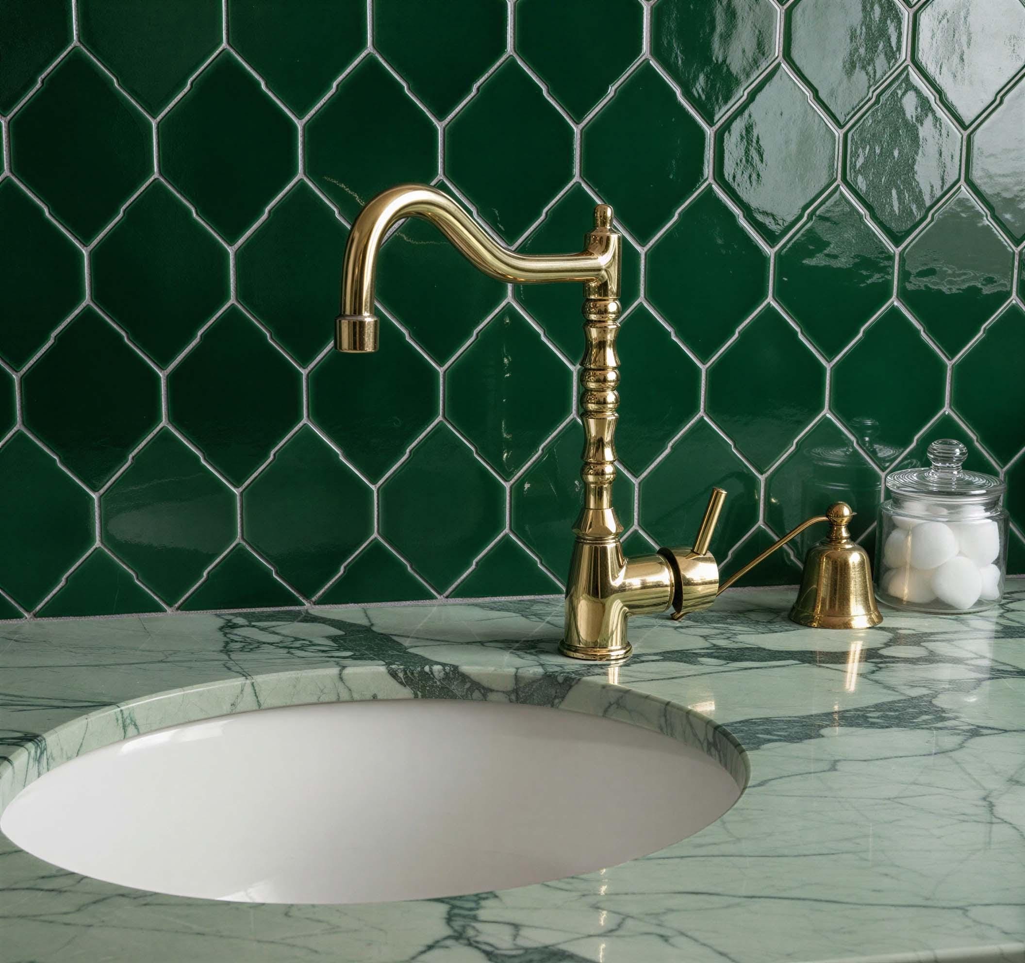 Unlacquered Brass  Bathroom Swivel Faucet: Solid Victorian Brass Sink Tap