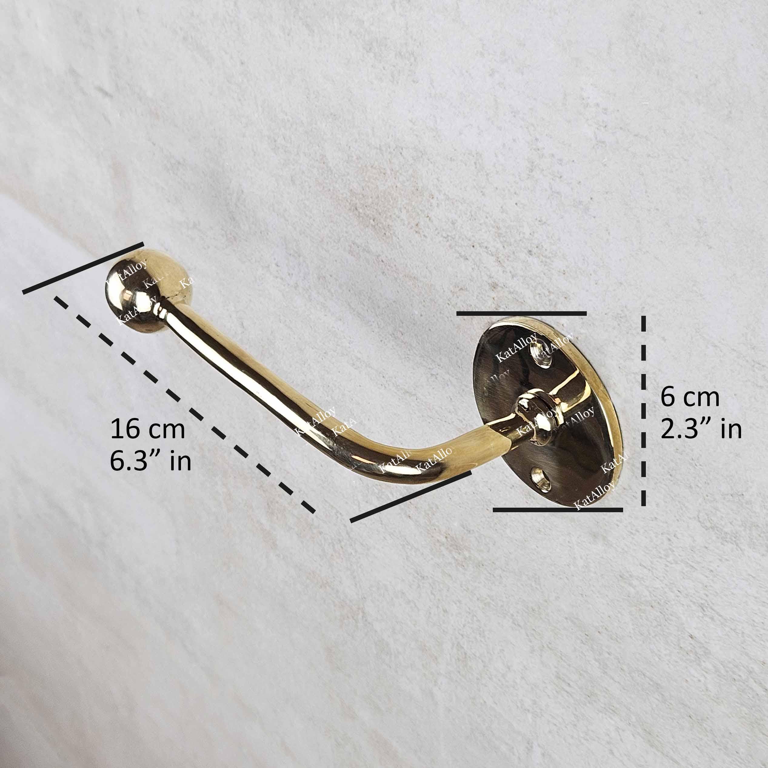 Solid Brass Toilet Paper Holder - Unlacquered Powder Room Tissue Holder
