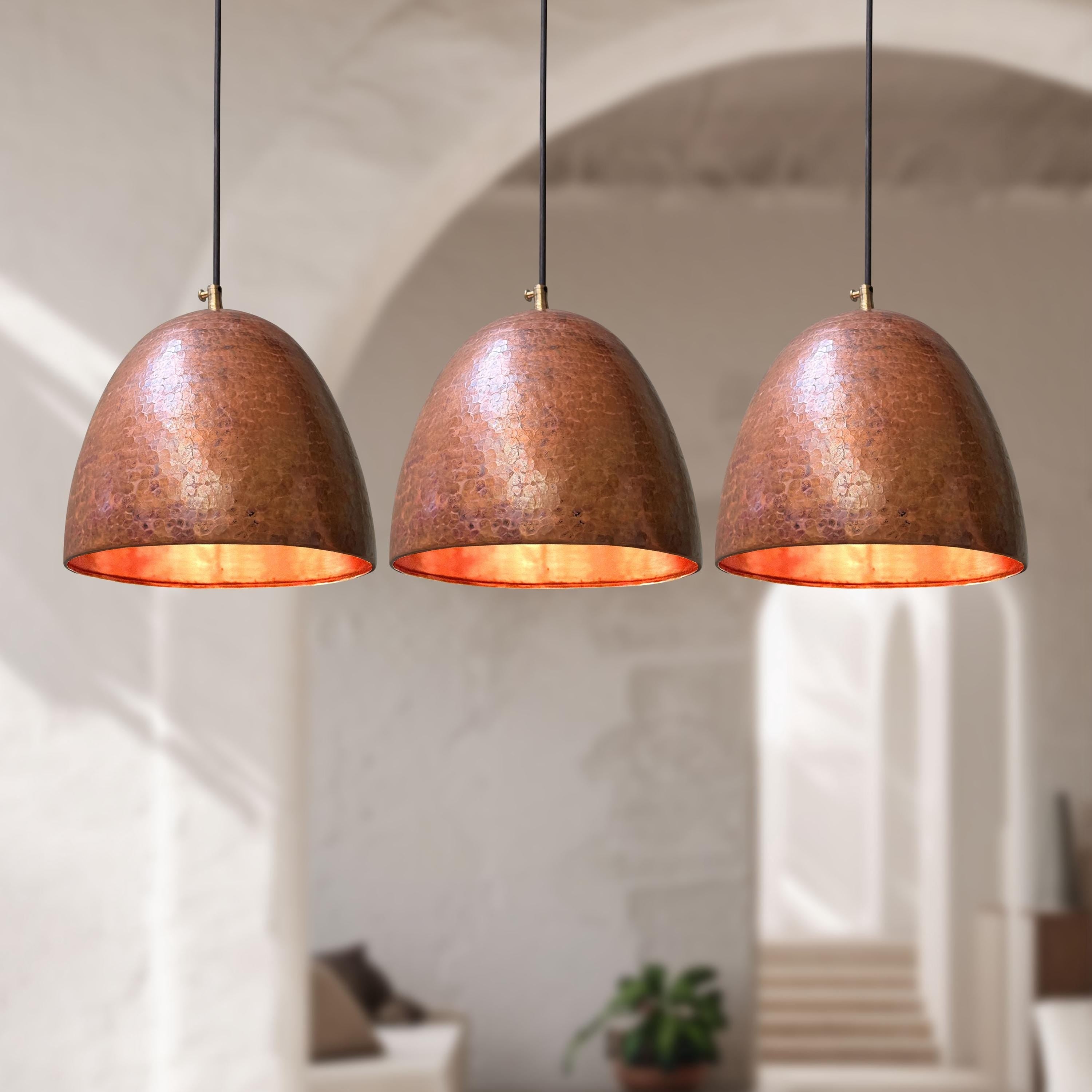 3 Handmade Copper Pendant Lights – Handmade Copper Kitchen Lights